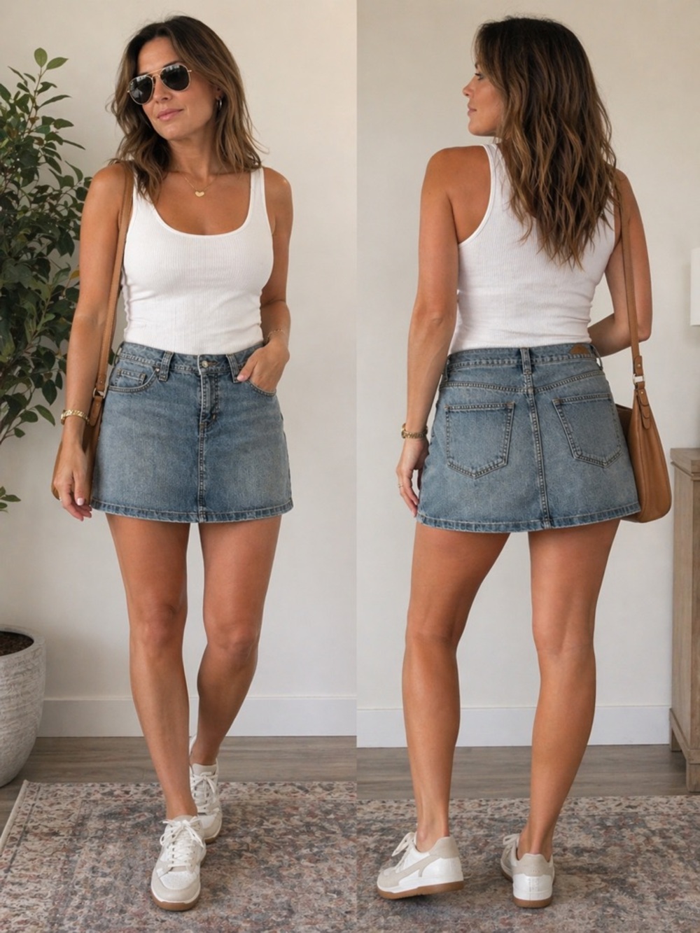 Y2K Denim Skort Mini • Casual Aesthetic • Summer Staple St John’s Bay size 4